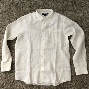 NWT Men’s white button down long sleeve shirt 👔